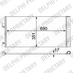 TSP0225638 DELPHI Condenser, air conditioning
