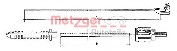 10.0381 METZGER Accelerator Cable