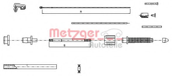 10.0382 METZGER Accelerator Cable