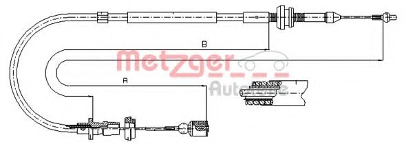 10.0861 METZGER Accelerator Cable