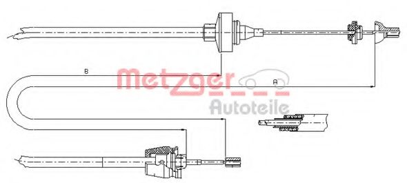 10.2372 METZGER Clutch Cable