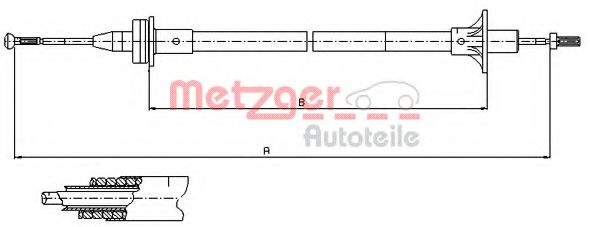 10.2412 METZGER Clutch Cable