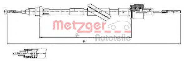 10.2444 METZGER Clutch Cable