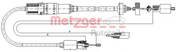 10.2967 METZGER Clutch Cable