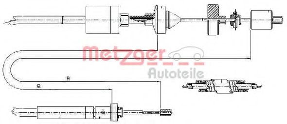 10.2973 METZGER Clutch Cable