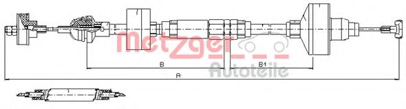 10.3144 METZGER Clutch Cable