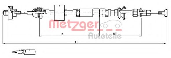 10.3159 METZGER Clutch Cable