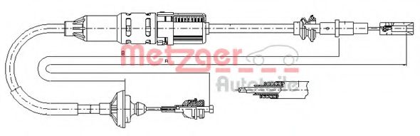 10.3446 METZGER Clutch Cable