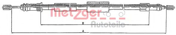10.4572 METZGER Brake System Cable, parking brake