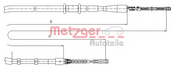 10.7503 METZGER Brake System Cable, parking brake