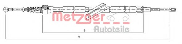 10.7506 METZGER Трос, стояночная тормозная система