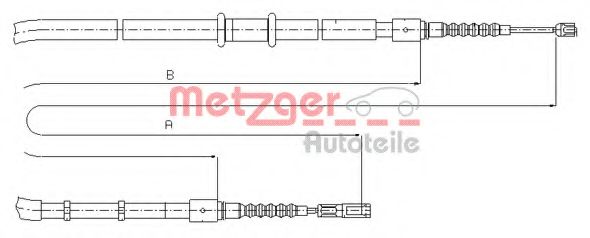10.7545 METZGER Brake System Cable, parking brake