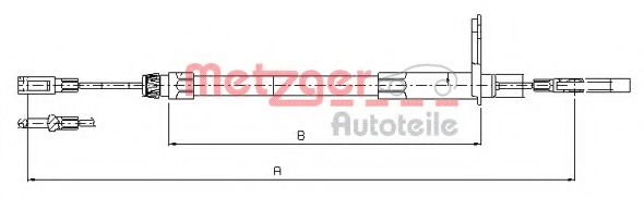 10.9432 METZGER Brake System Cable, parking brake