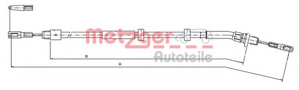 10.9513 METZGER Cable, parking brake