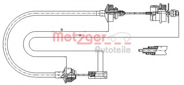 11.2144 METZGER Clutch Cable