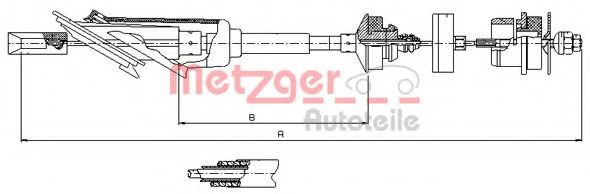 11.2254 METZGER Clutch Clutch Cable
