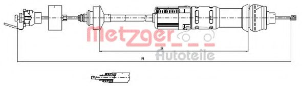 11.2284 METZGER Clutch Cable