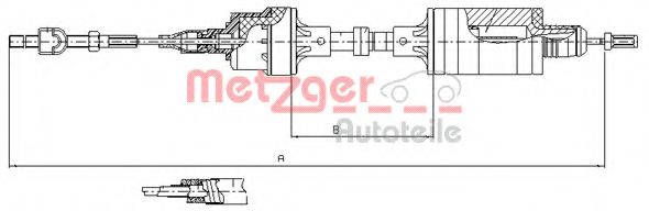 11.2553 METZGER Clutch Cable