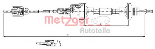 11.2562 METZGER Clutch Cable