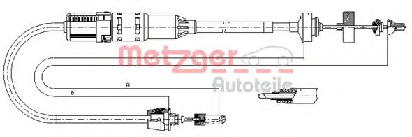 11.2915 METZGER Clutch Cable