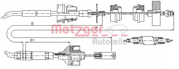 11.3038 METZGER Clutch Cable