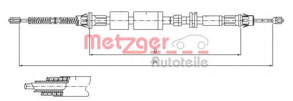 11.5502 METZGER Cable, parking brake