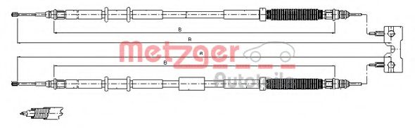 11.5770 METZGER Трос, стояночная тормозная система