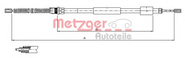 11.603 METZGER Brake System Cable, parking brake