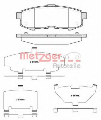 1170769 METZGER Brake Pad Set, disc brake