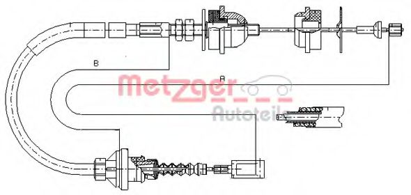 1172.4 METZGER Clutch Clutch Cable