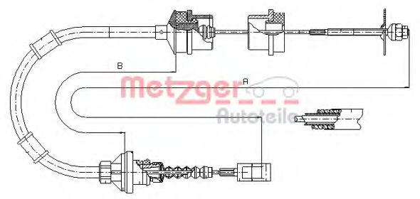 1172.7 METZGER Clutch Cable