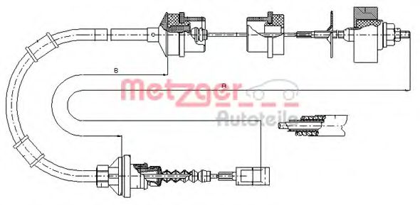 1172.8 METZGER Clutch Cable