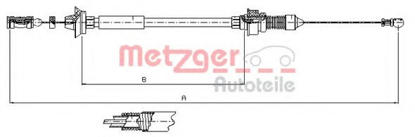 1173.7 METZGER Air Supply Accelerator Cable