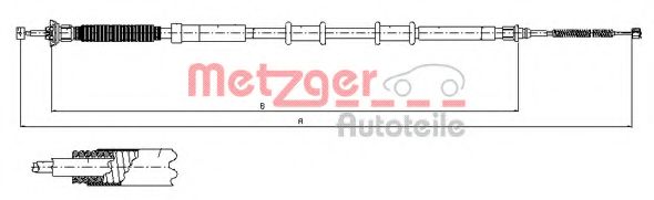12.0716 METZGER Cable, parking brake