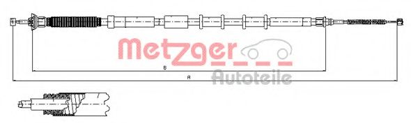 12.0717 METZGER Cable, parking brake