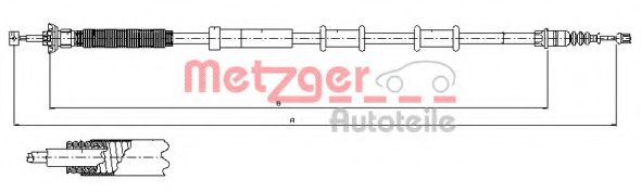 12.0720 METZGER Brake System Cable, parking brake