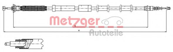 12.0721 METZGER Cable, parking brake