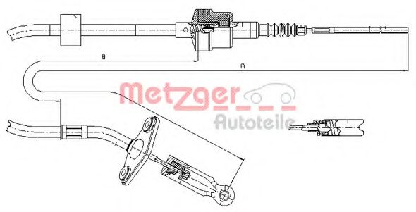 12.7200 METZGER Clutch Clutch Cable