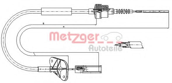 12.7201 METZGER Clutch Cable