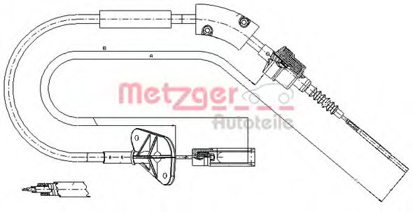 12.7202 METZGER Clutch Cable