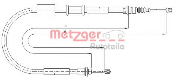 1281P4 METZGER Brake System Cable, parking brake