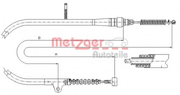 17.0202 METZGER Brake System Cable, parking brake