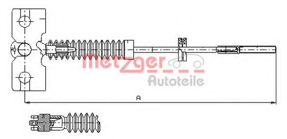 17.0221 METZGER Cable, parking brake