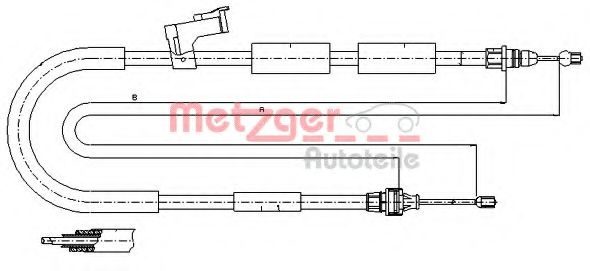 17.0684 METZGER Cable, parking brake