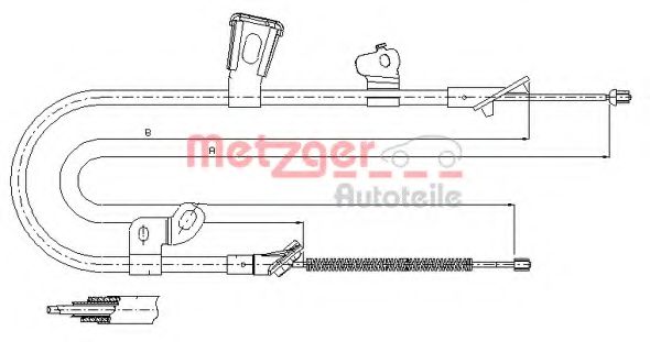 17.1074 METZGER Brake System Cable, parking brake