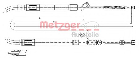 17.1415 METZGER Brake System Cable, parking brake
