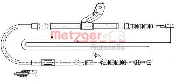 17.1418 METZGER Brake System Cable, parking brake