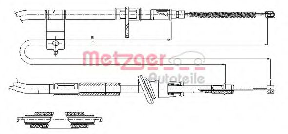 17.2518 METZGER Cable, parking brake