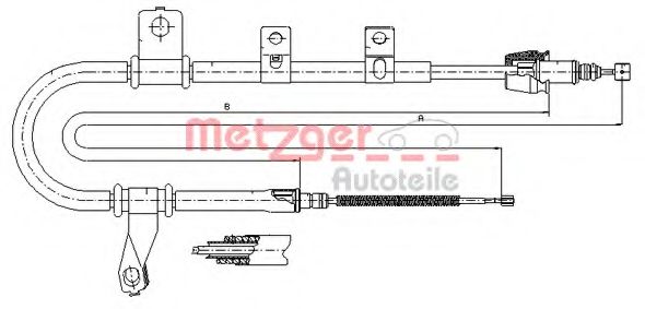 17.2560 METZGER Brake System Cable, parking brake
