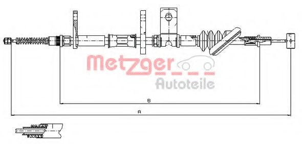 17.5021 METZGER Трос, стояночная тормозная система